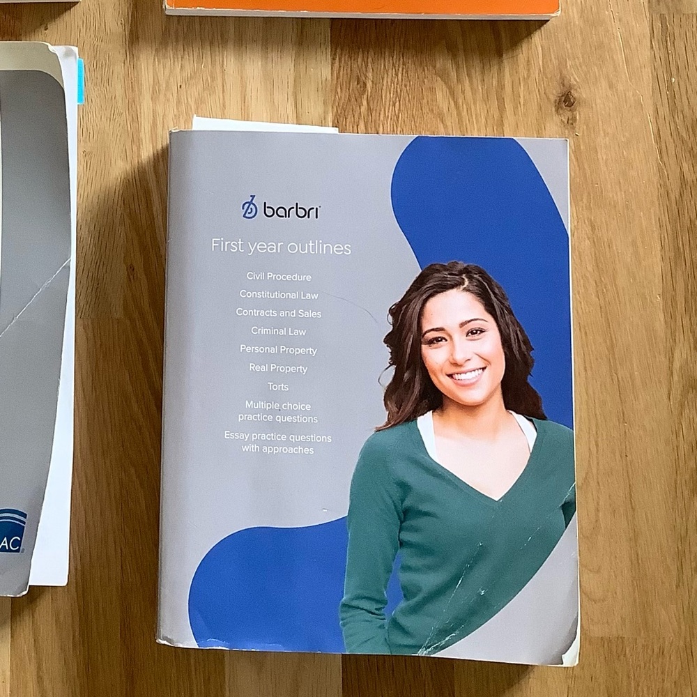 First Year Outlines Book - Blue and White